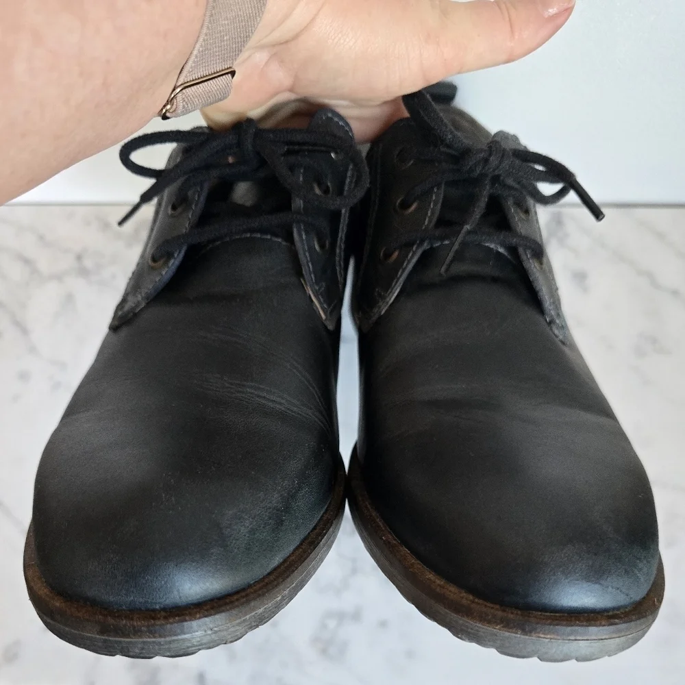 Steve Madden, Men's Gray Cherp Derby Leather Oxford Dress Shoes, Size 9 D